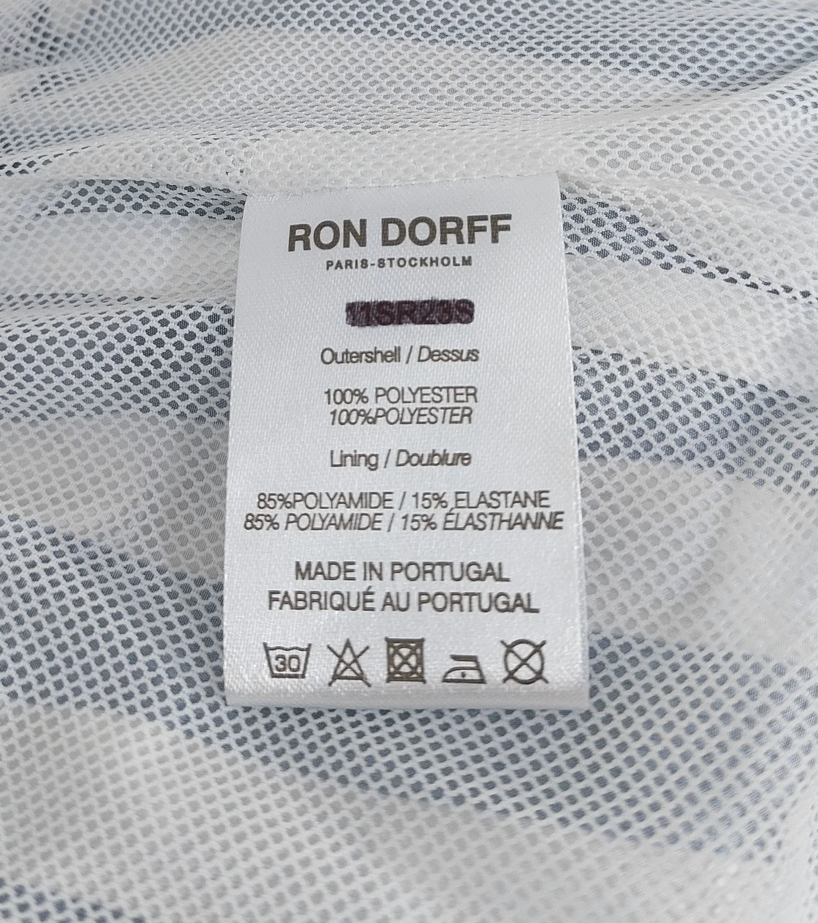 Ron Dorff vertical stripes swim shorts - white / navy M – photo 3